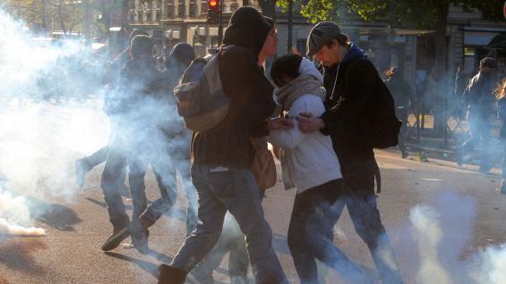 PARÍS. Las marchas por el Día del Trabajador (AP). PARÍS. Las marchas por el Día del Trabajador (AP).